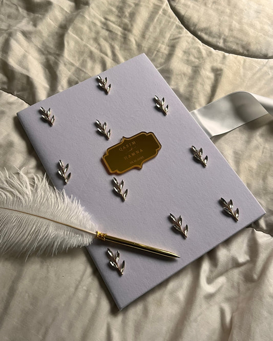 A4 Nikkah booklet - personalised wedding velvet folder - certificate holder - rhinestones