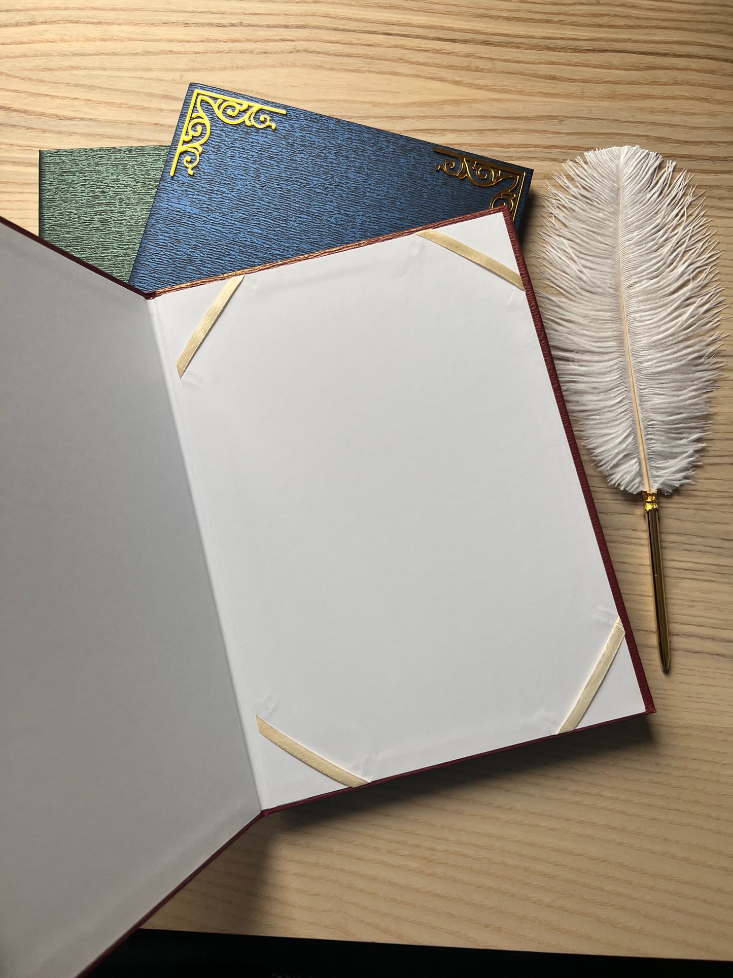A4 leather Nikkah booklet - personalised wedding folder - certificate holder