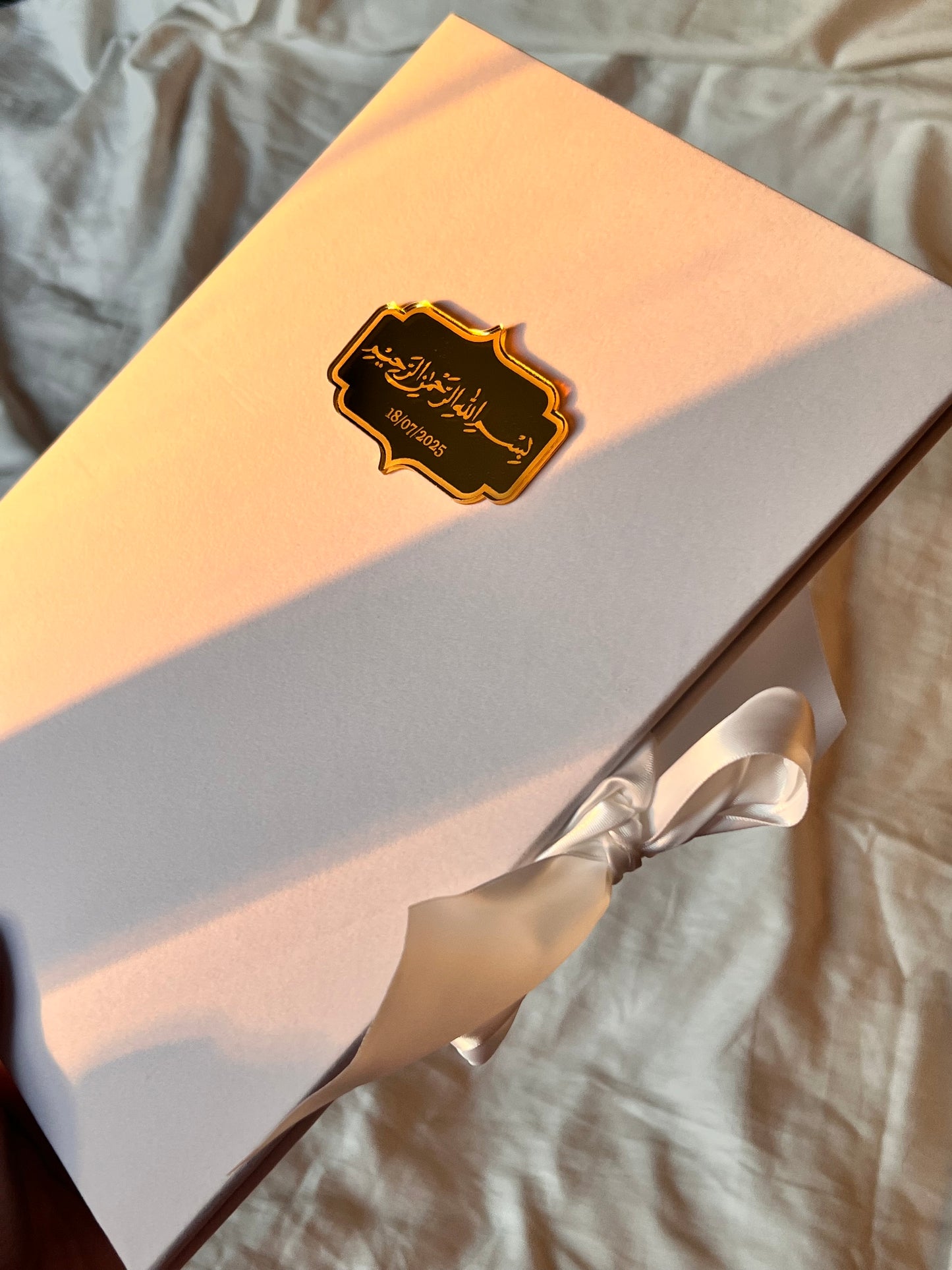 A4 nikkah certificate - feather pen - folder - wedding certificate