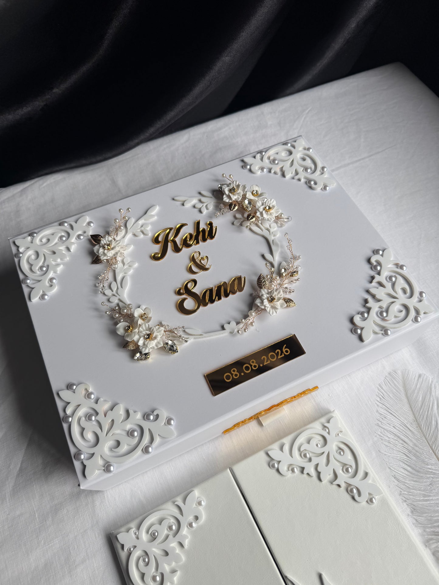 A4 Nikkah bundle - wedding folder - thumb plaque - ring tray - feather pen (Copy)