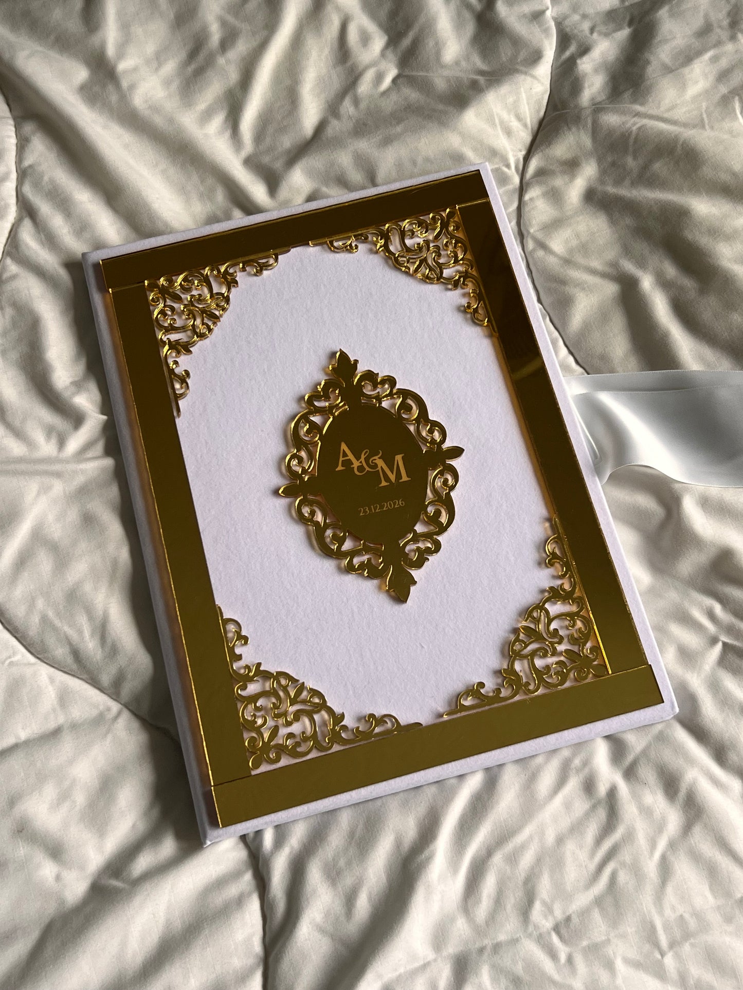 A4 velvet Nikkah booklet - wedding folder - personalised nikkah nama booklet - certificate holder