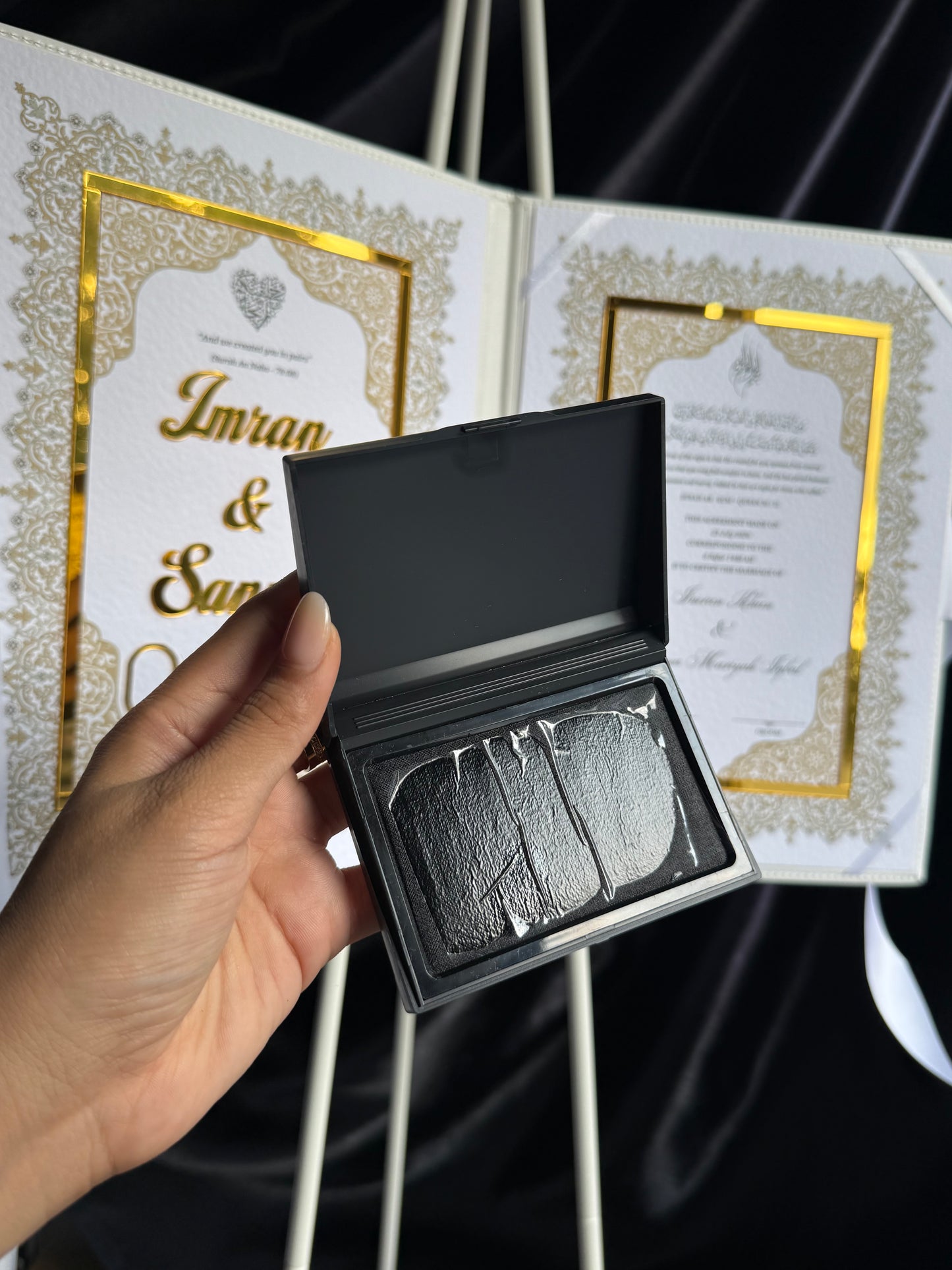 A4 Nikkah booklet - wedding folder - personalised nikkah nama booklet - certificate holder - feather pen