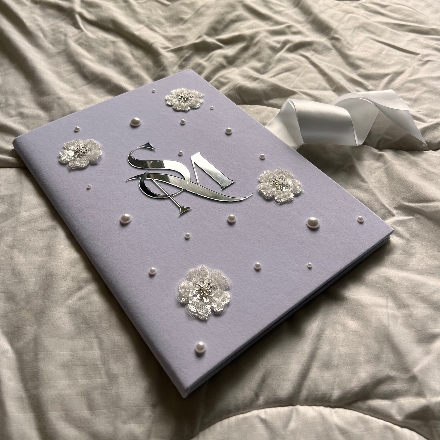 A4 Nikkah booklet - personalised wedding velvet folder - certificate holder - rhinestones