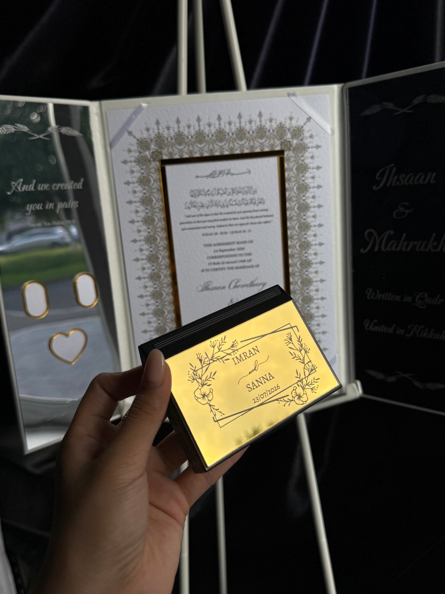 A4 Nikkah booklet - wedding folder - personalised nikkah nama booklet - certificate holder - feather pen