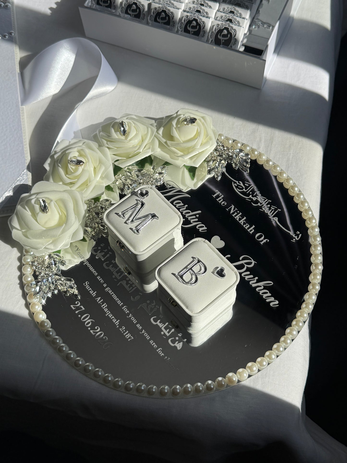 A4 Nikkah bundle - wedding folder - chocolate favours - ring tray - feather pen