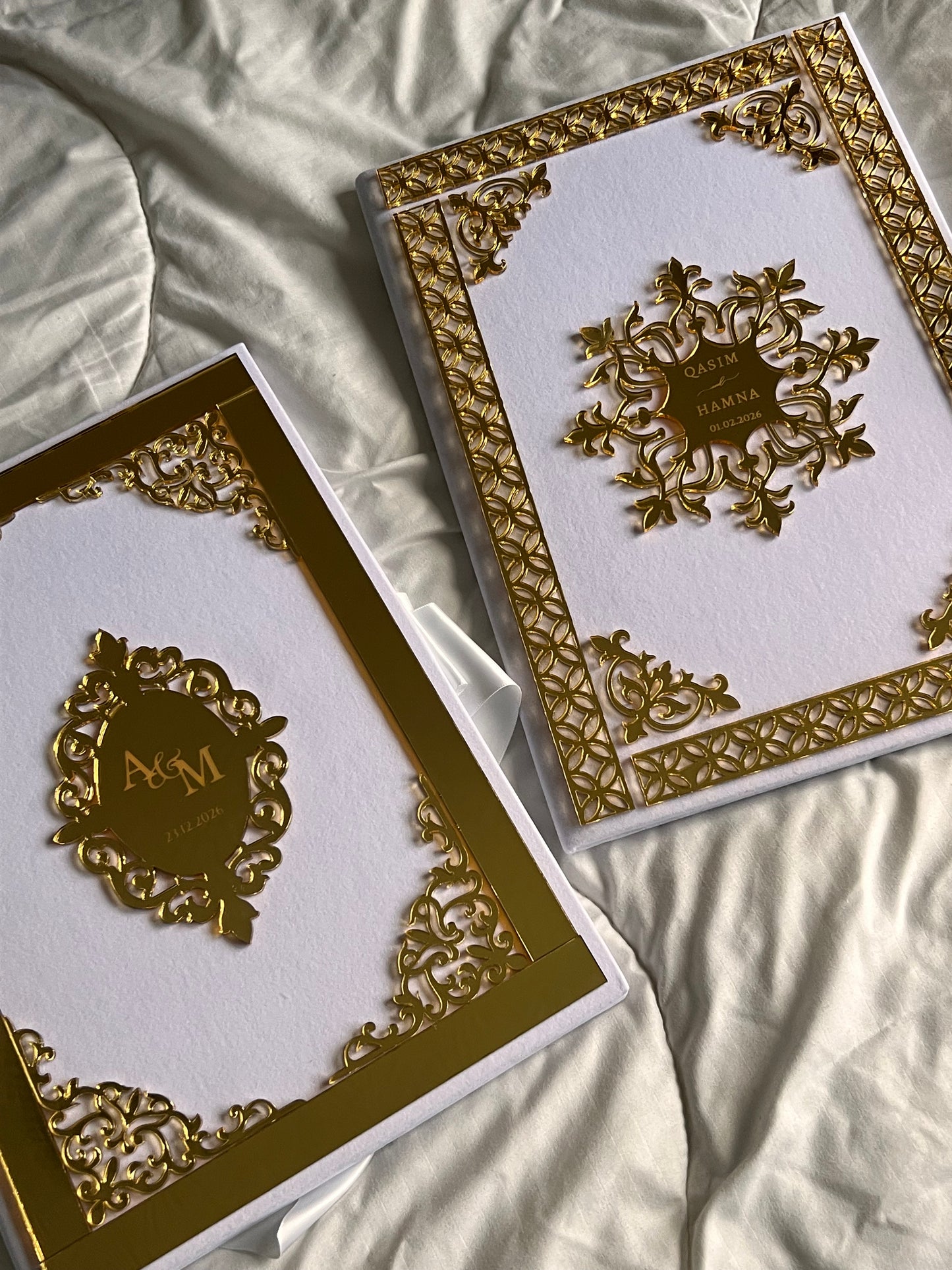 A4 velvet Nikkah booklet - wedding folder - personalised nikkah nama booklet - certificate holder