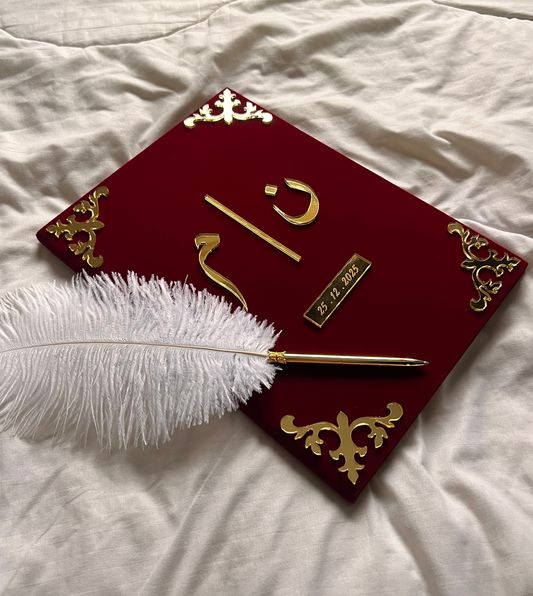 A4 velvet Nikkah booklet - personalised wedding folder - certificate holder