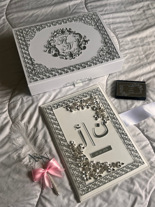 A4 Nikkah Certificate ~ Feather Pen ~ Certificate folder ~ nikkah booklet - nikkah box