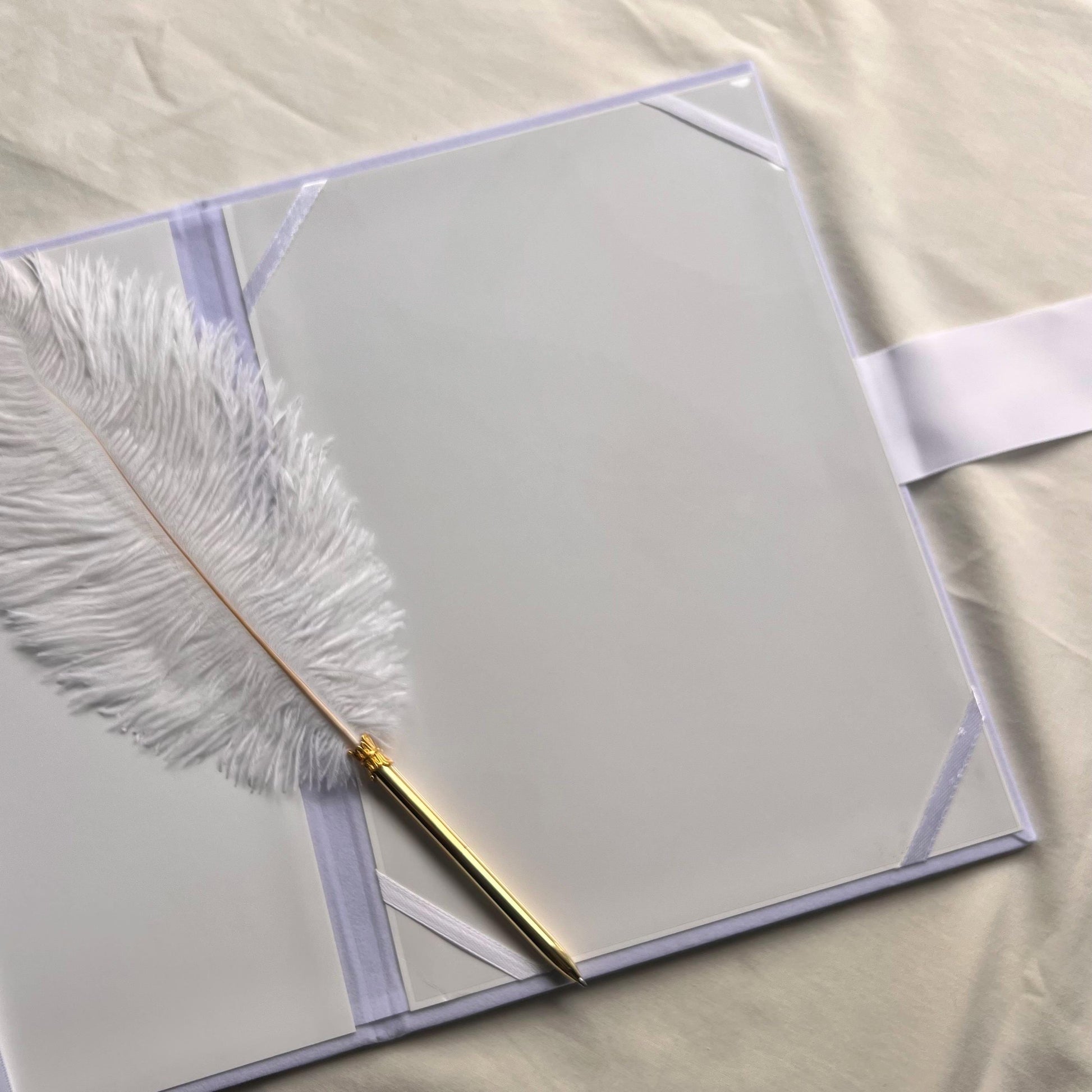A4 velvet Nikkah booklet - wedding folder - personalised nikkah nama booklet - certificate holder - feather pen