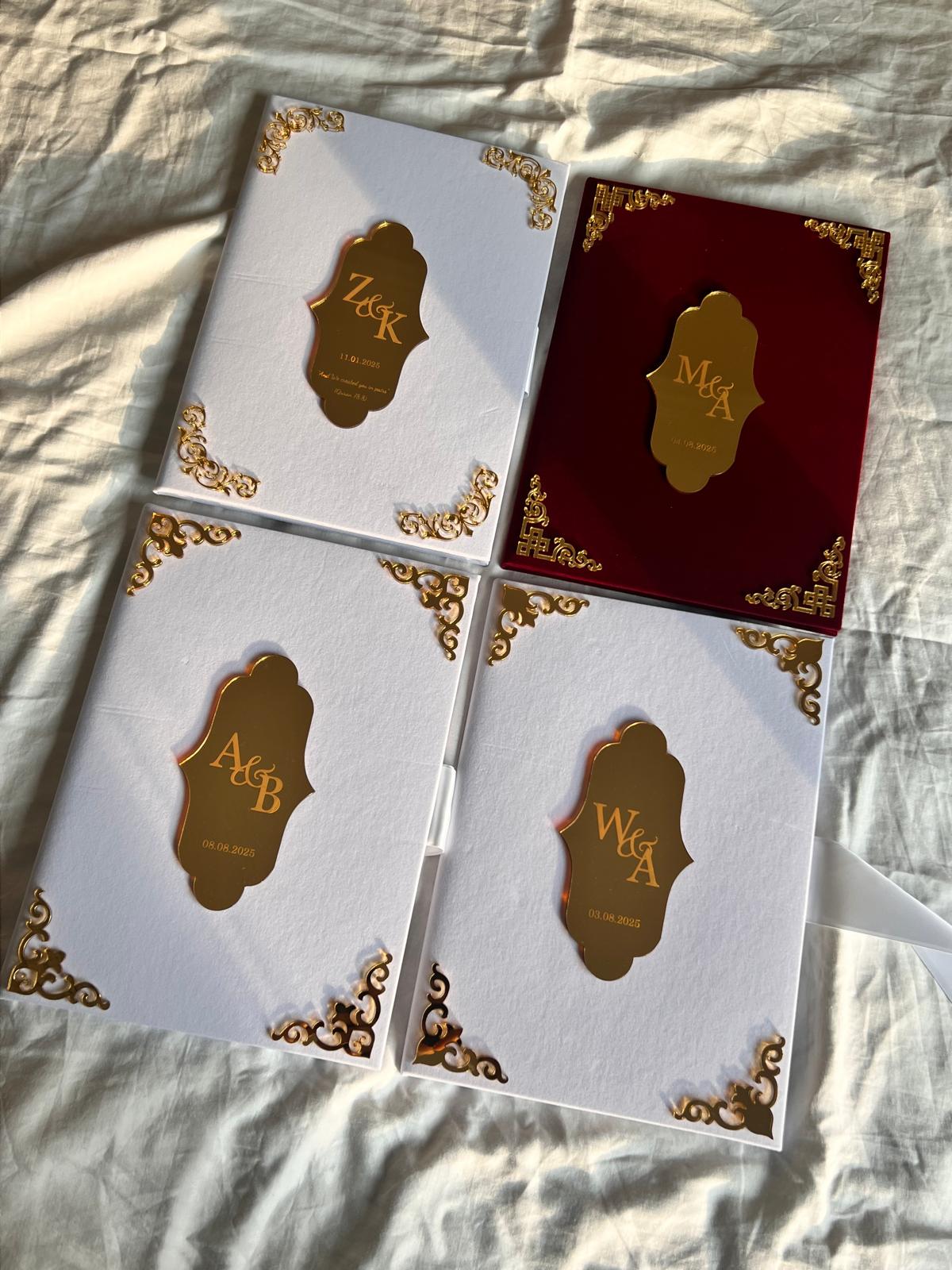 A4 velvet Nikkah booklet - wedding folder - personalised nikkah nama booklet - certificate holder