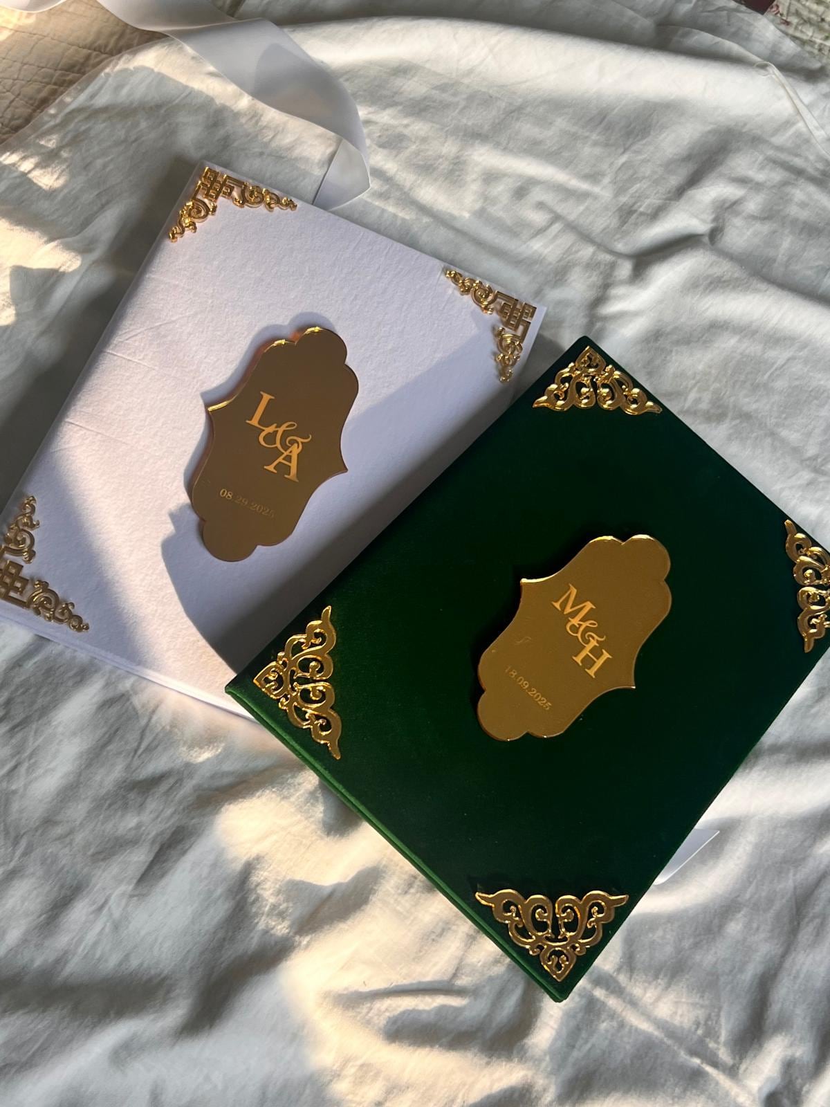 A4 velvet Nikkah booklet - wedding folder - personalised nikkah nama booklet - certificate holder