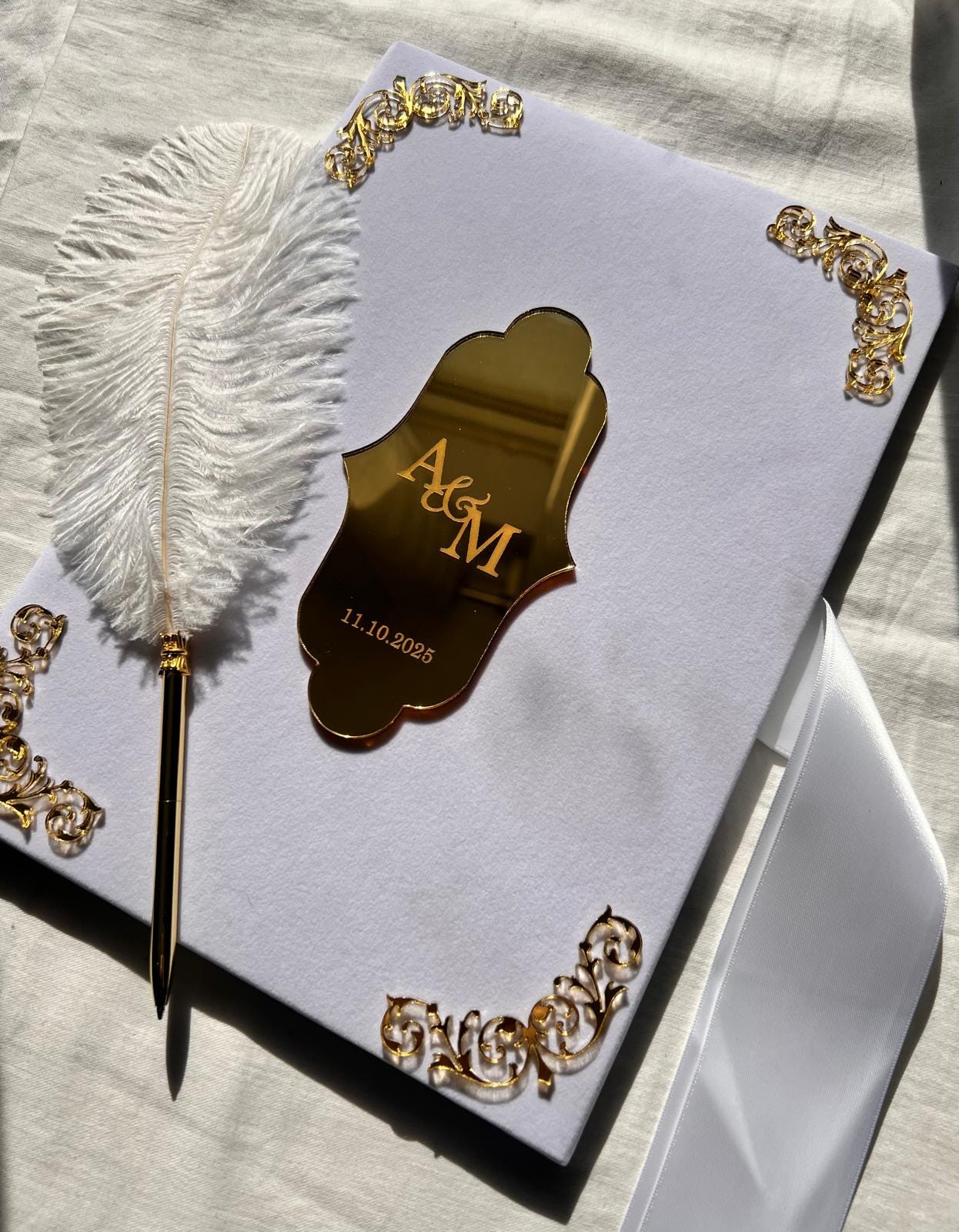 A4 velvet Nikkah booklet - wedding folder - personalised nikkah nama booklet - certificate holder