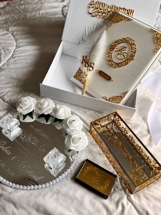 A4 Nikkah Certificate ~ Feather Pen ~ Certificate folder ~ nikkah booklet - nikkah box