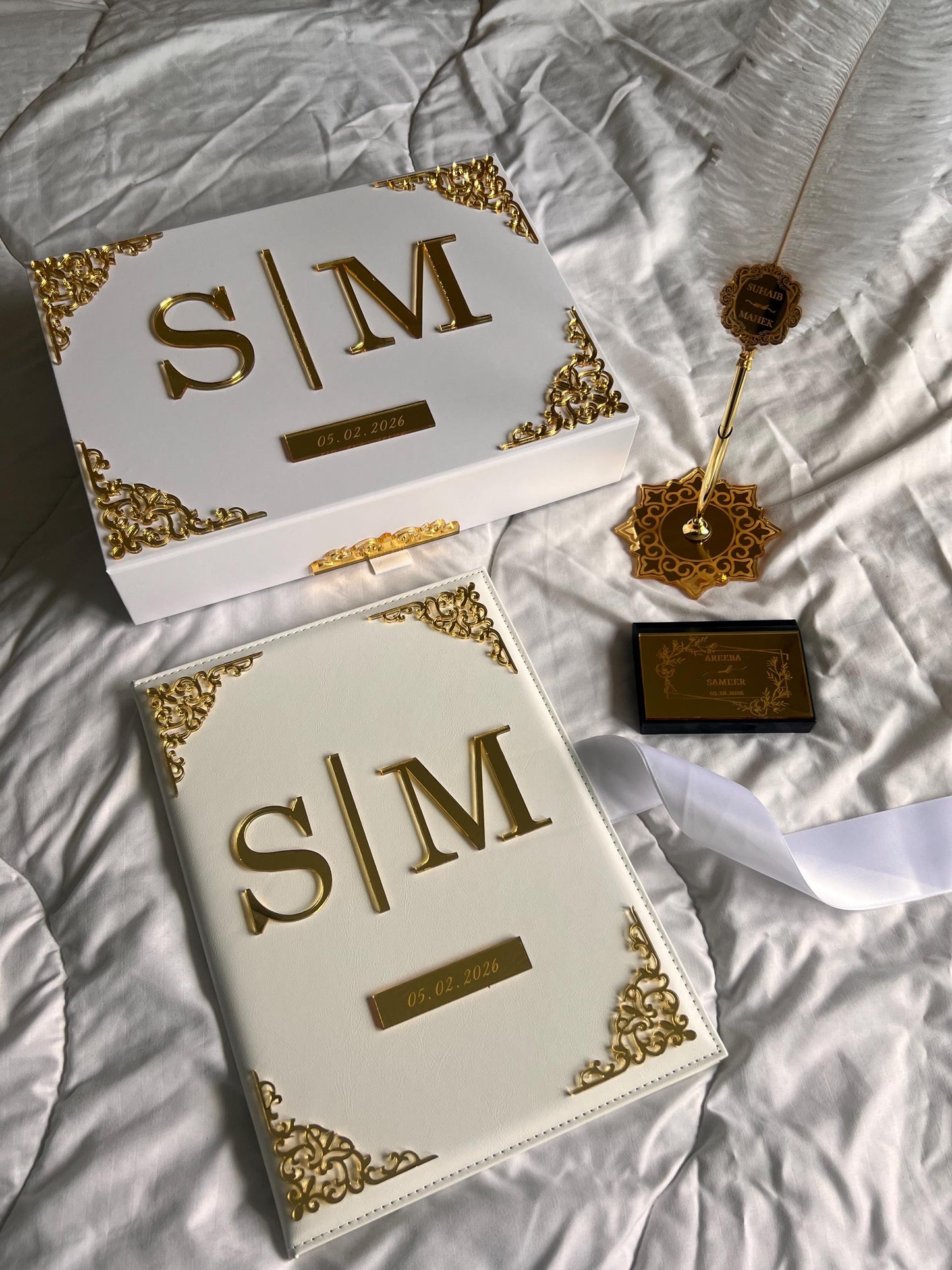A4 Nikkah Certificate ~ Feather Pen ~ Certificate folder ~ nikkah booklet - nikkah box