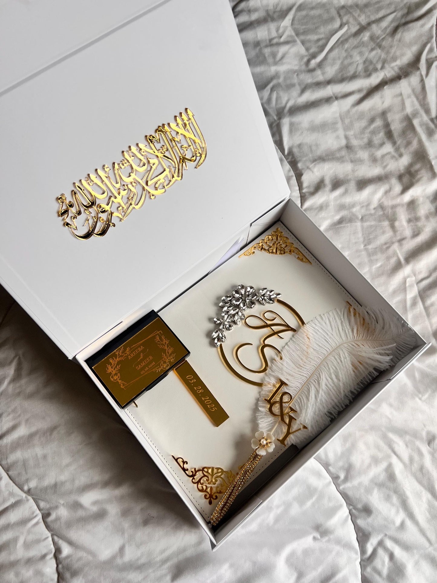 A4 Nikkah Certificate ~ Feather Pen ~ Certificate folder ~ nikkah booklet - nikkah box