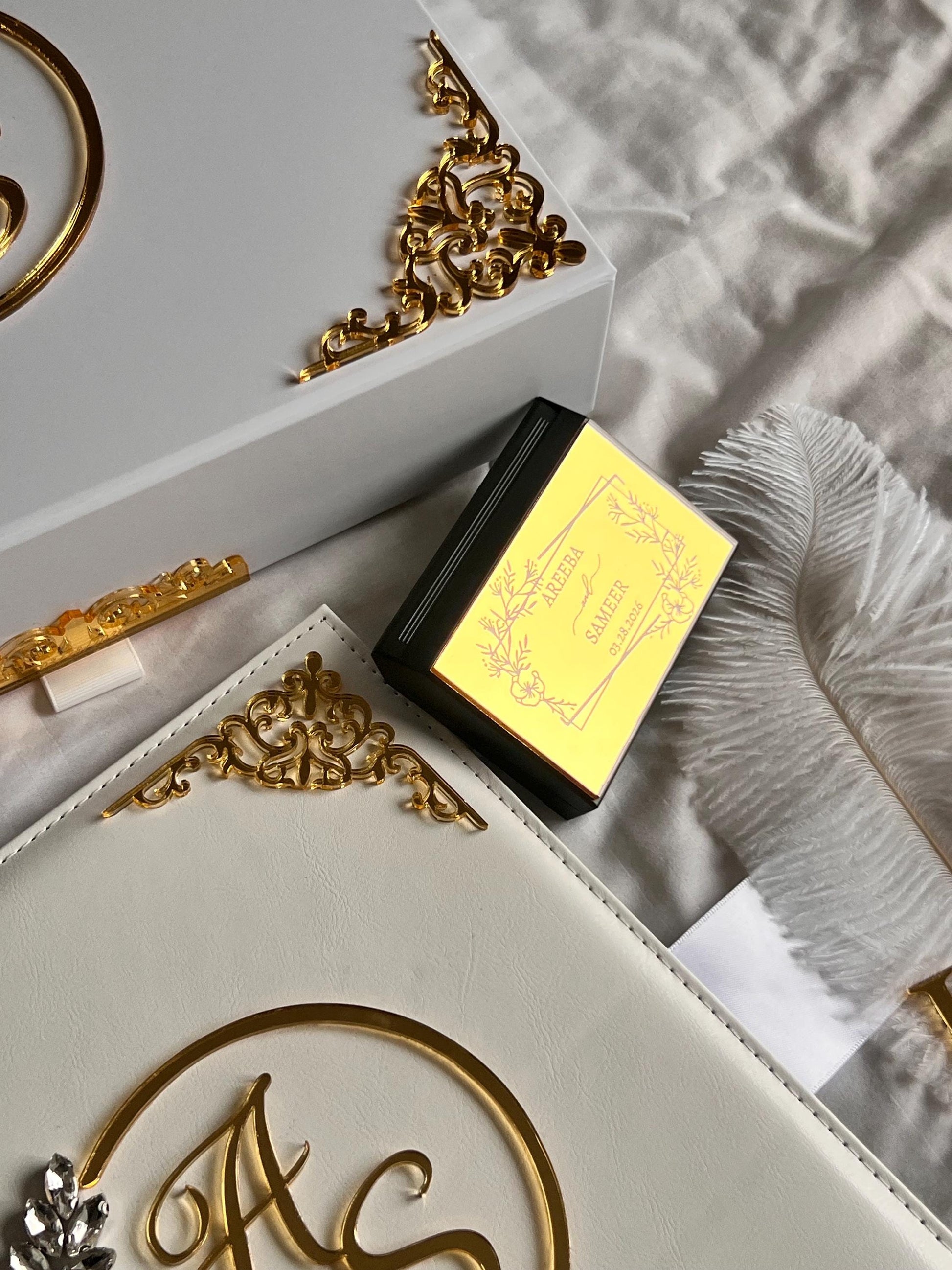 A4 Nikkah Certificate ~ Feather Pen ~ Certificate folder ~ nikkah booklet - nikkah box