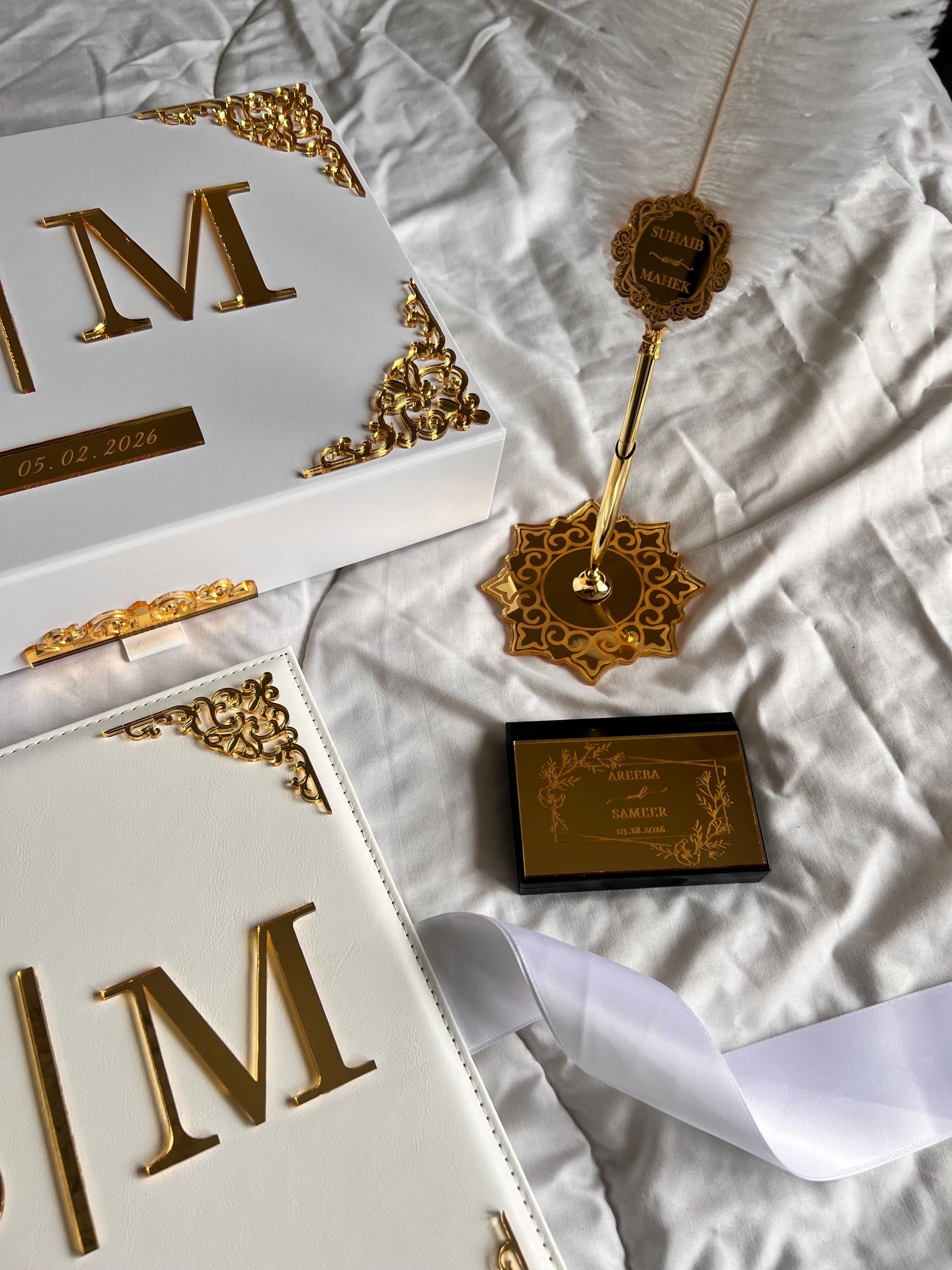 A4 Nikkah Certificate ~ Feather Pen ~ Certificate folder ~ nikkah booklet - nikkah box
