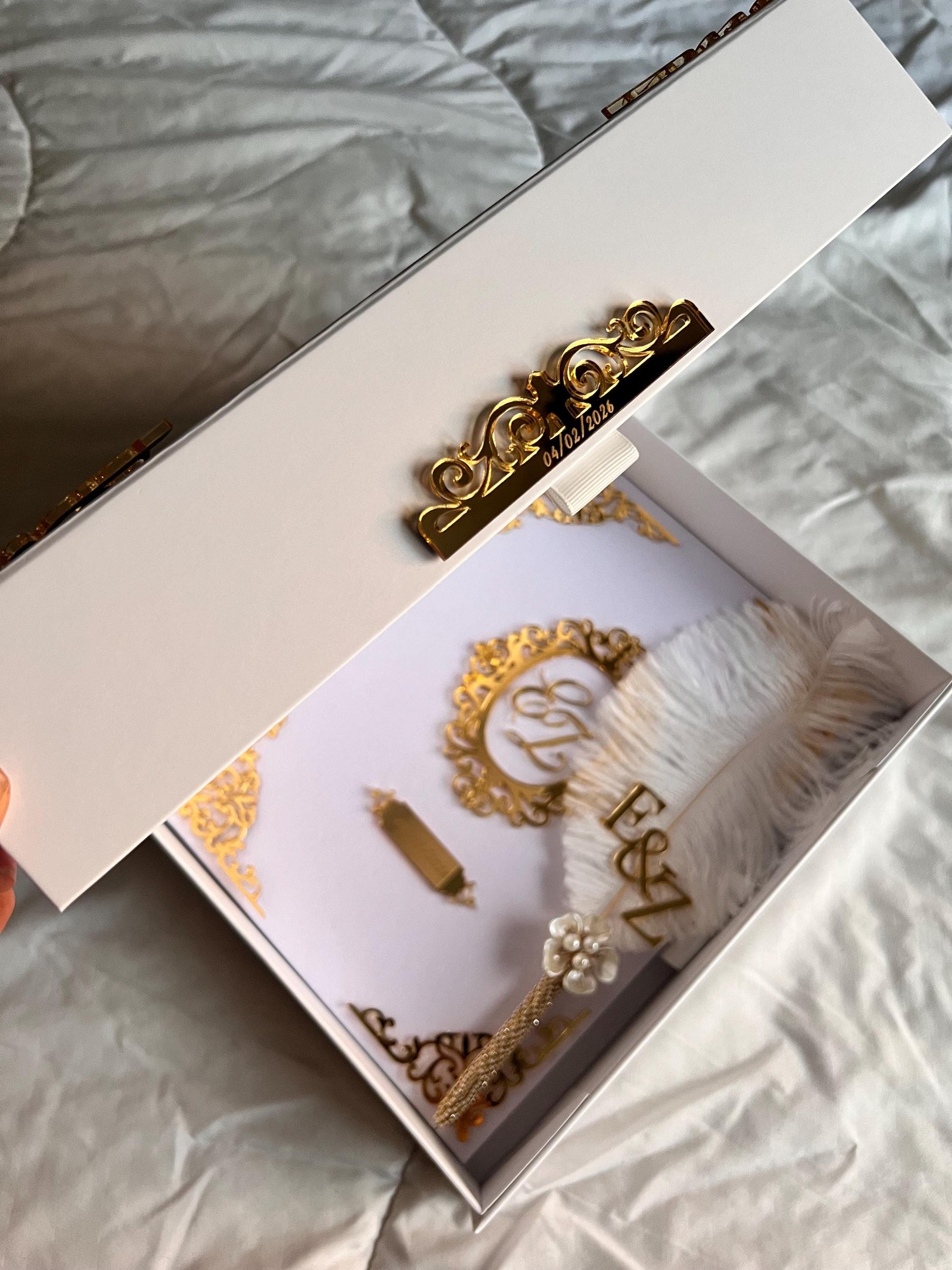 A4 Nikkah Certificate ~ Feather Pen ~ Certificate folder ~ nikkah booklet - nikkah box