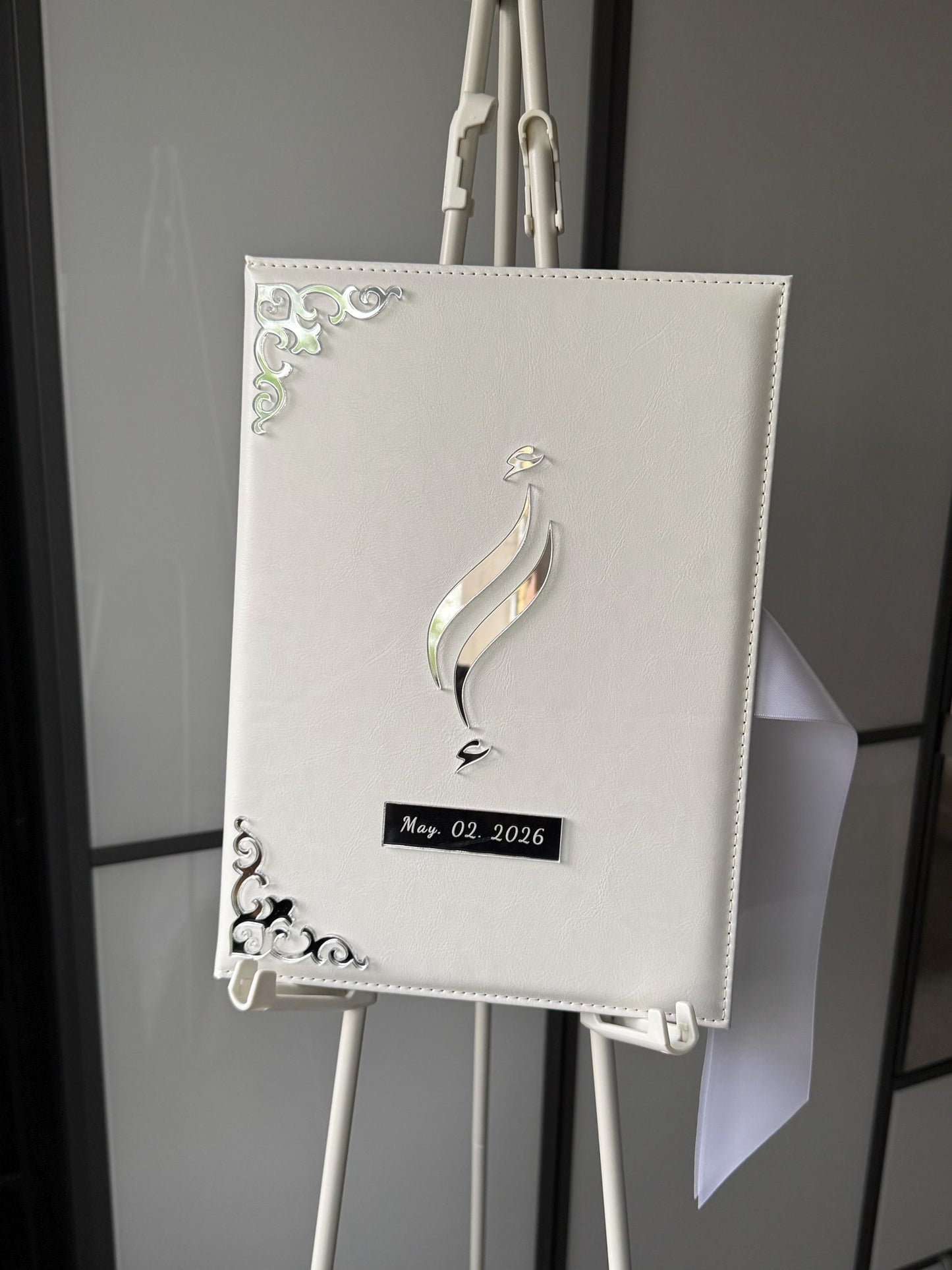 A3 PU leather Nikkah booklet - wedding folder - personalised nikkah nama booklet - certificate holder - feather pen