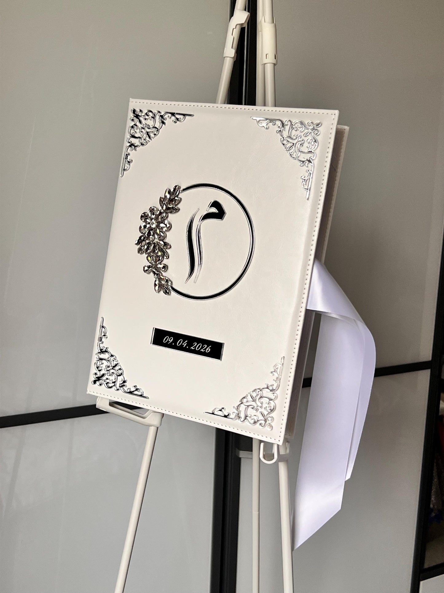 A4 velvet Nikkah booklet - wedding folder - personalised nikkah nama booklet - certificate holder - feather pen