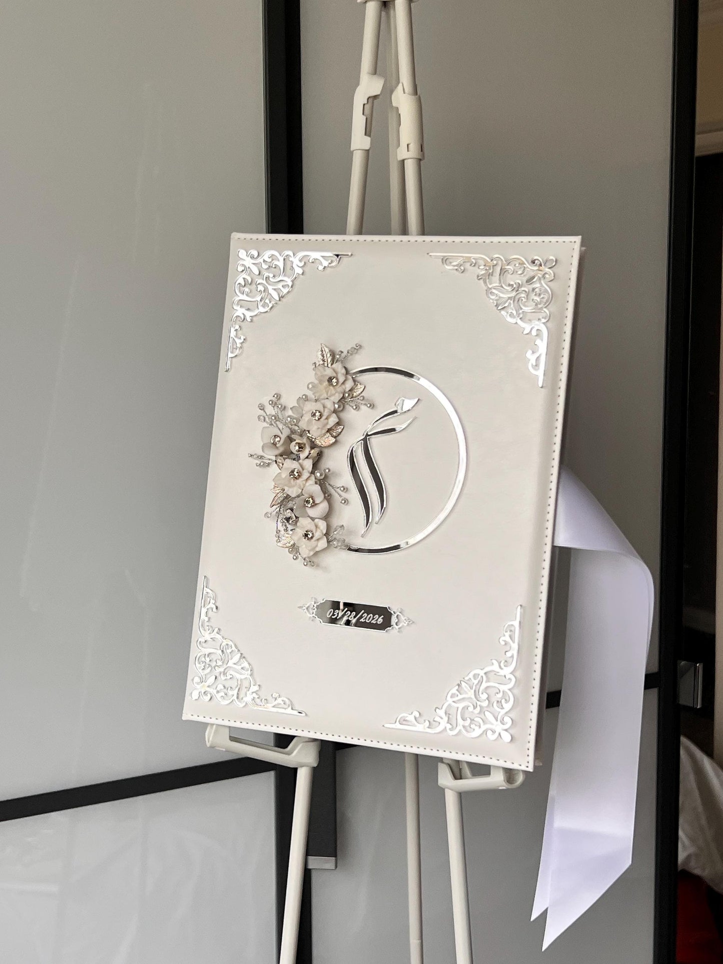 A4 velvet Nikkah booklet - wedding folder - personalised nikkah nama booklet - certificate holder - feather pen