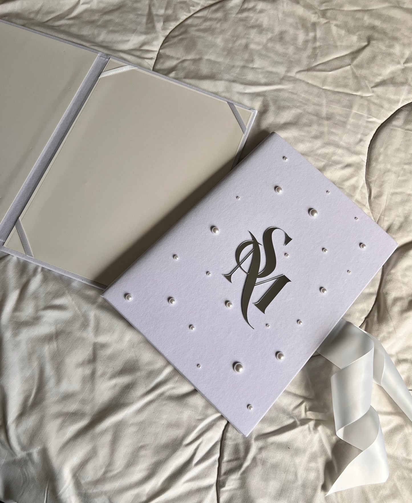 A4 Nikkah booklet - personalised wedding velvet folder - certificate holder - rhinestones