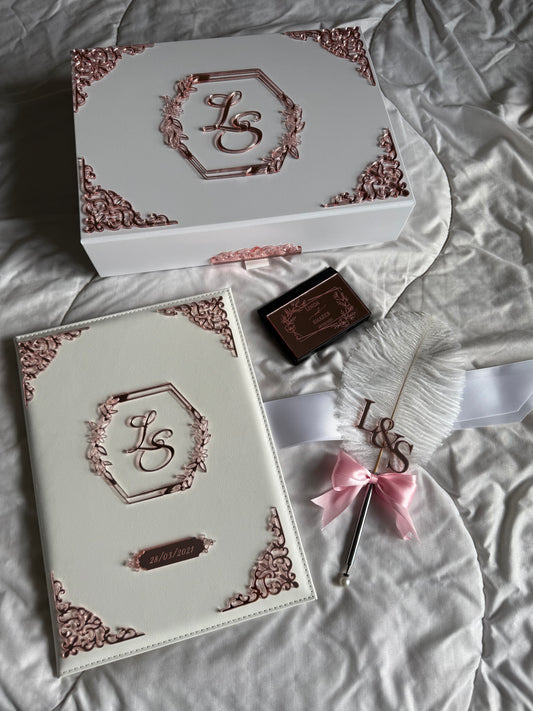 A4 Nikkah Certificate ~ Feather Pen ~ Certificate folder ~ nikkah booklet - nikkah box