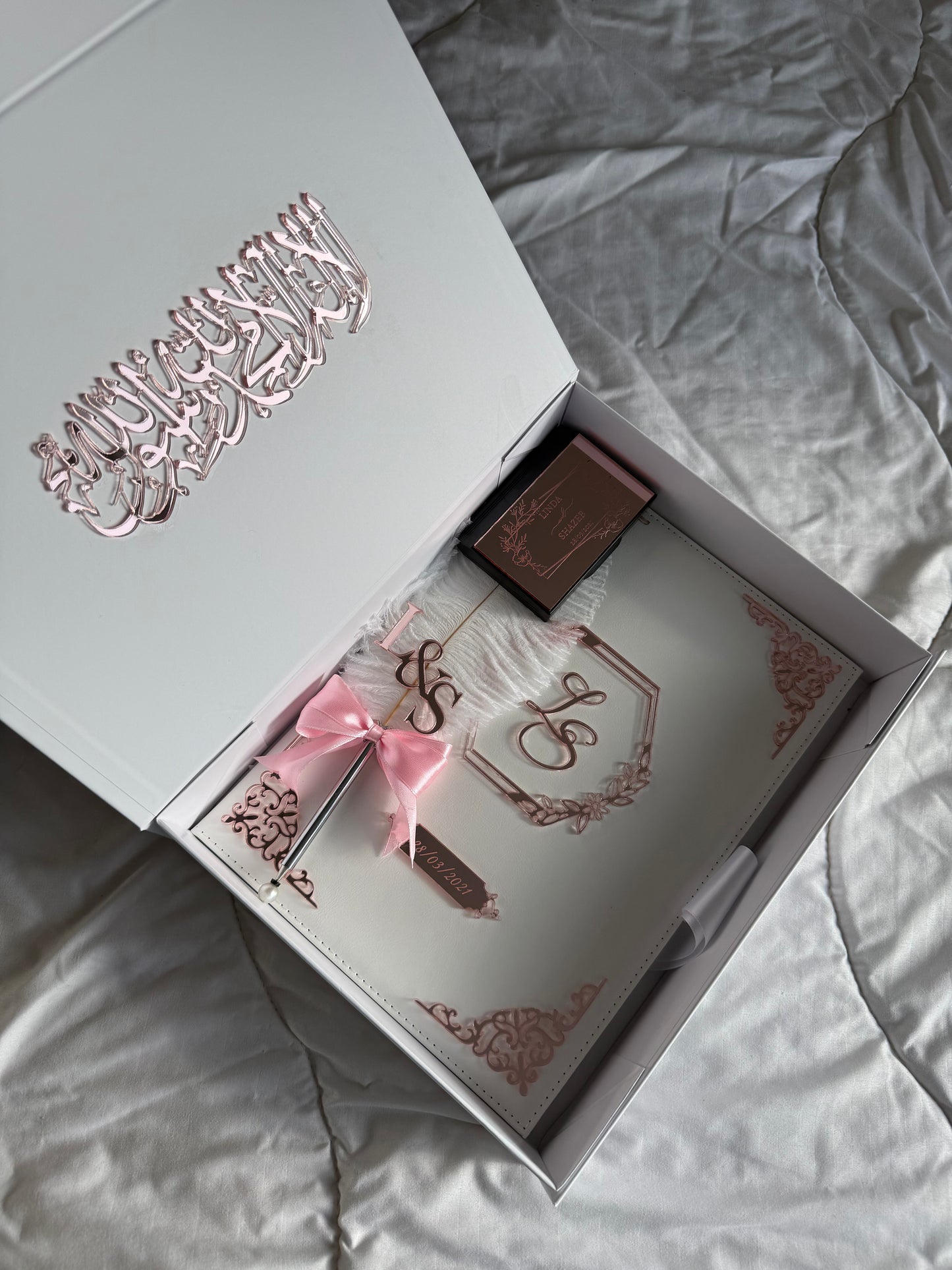 A4 Nikkah Certificate ~ Feather Pen ~ Certificate folder ~ nikkah booklet - nikkah box