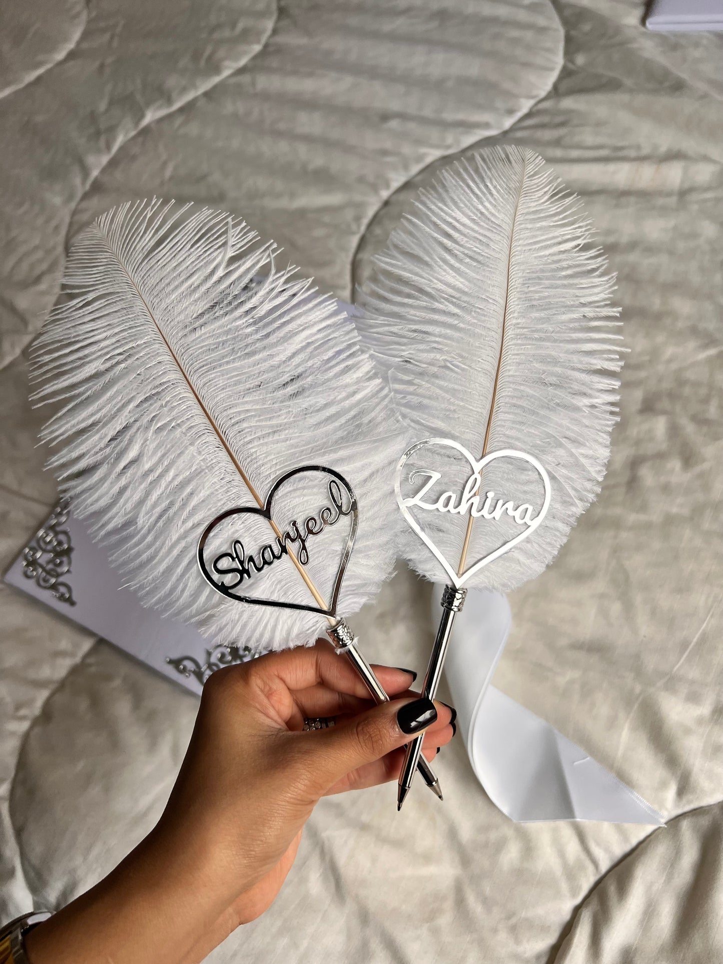 A4 Nikkah booklet - personalised wedding velvet folder - certificate holder