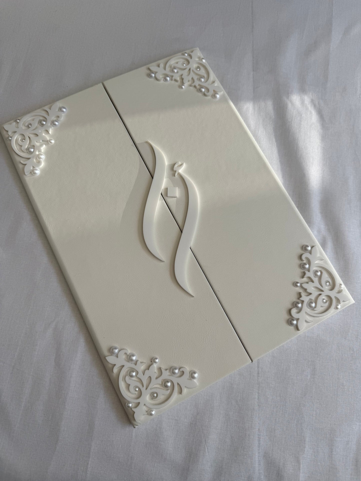 A4 nikkah certificate - feather pen - folder - wedding certificate