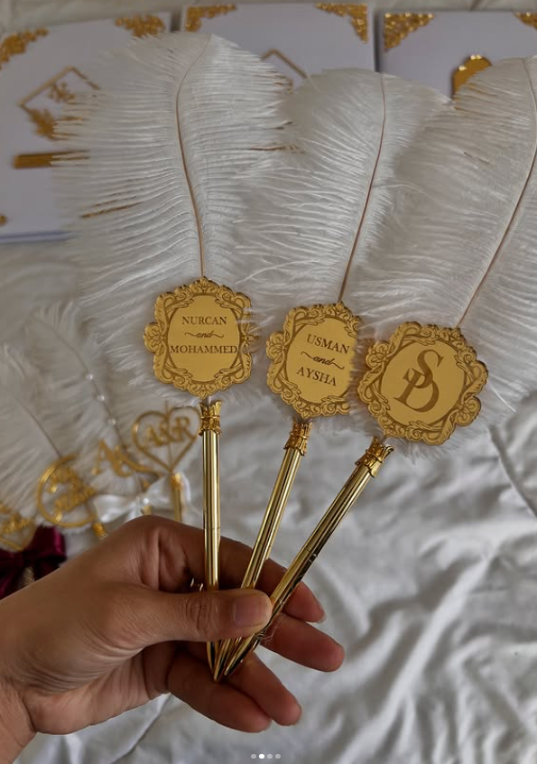 A4 velvet Nikkah booklet - wedding folder - personalised nikkah nama booklet - certificate holder