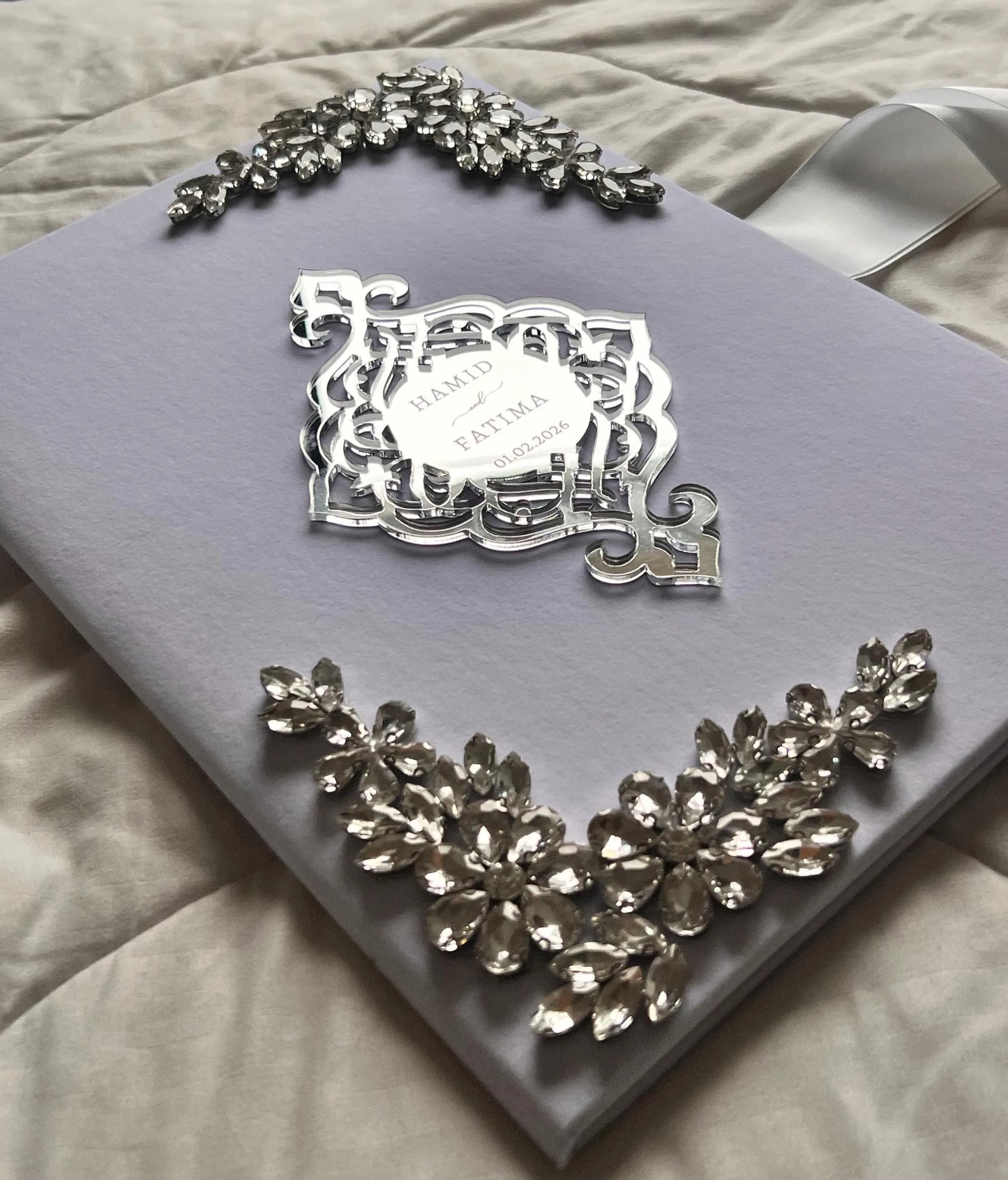 A4 velvet Nikkah booklet - wedding folder - personalised nikkah nama booklet - certificate holder