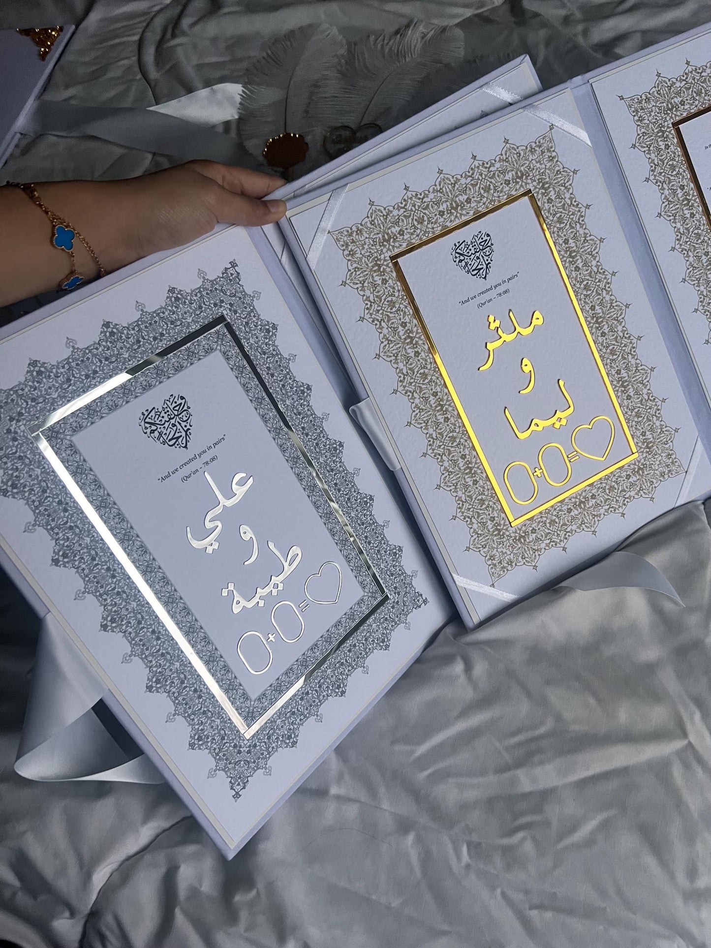 A4 Nikkah booklet - wedding folder - personalised nikkah nama booklet - certificate holder - feather pen