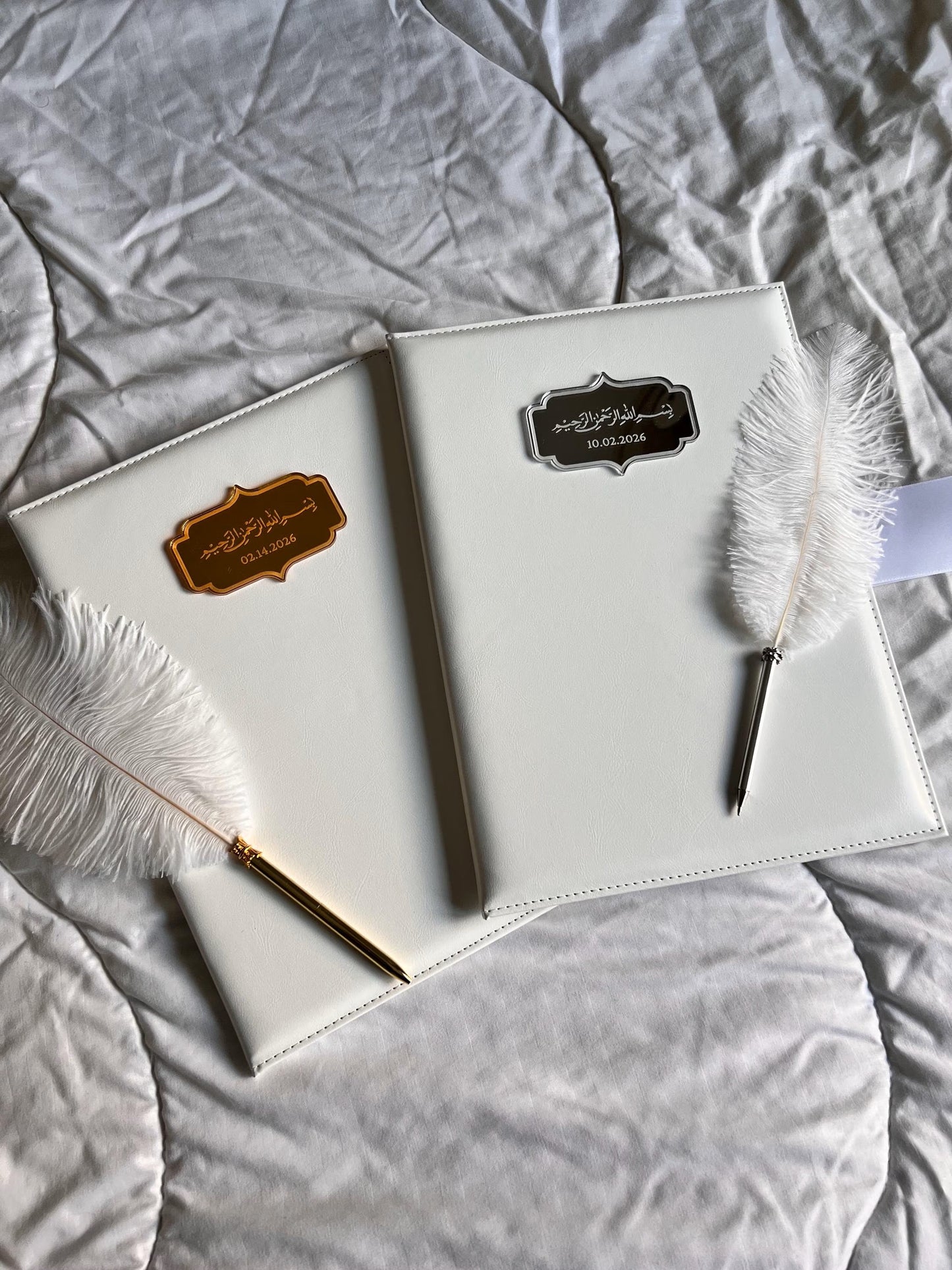 A4/A3 Nikkah Certificate ~ Certificate wedding folder ~ feather pen ~ nikkah booklet